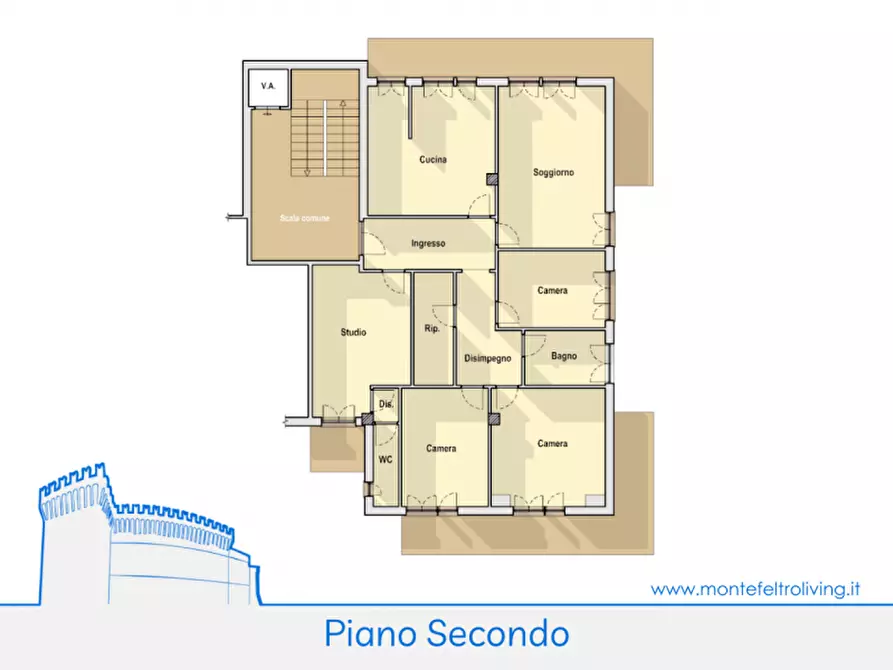 Immagine 25 di Appartamento in vendita  in via Puccini a Sassocorvaro Auditore