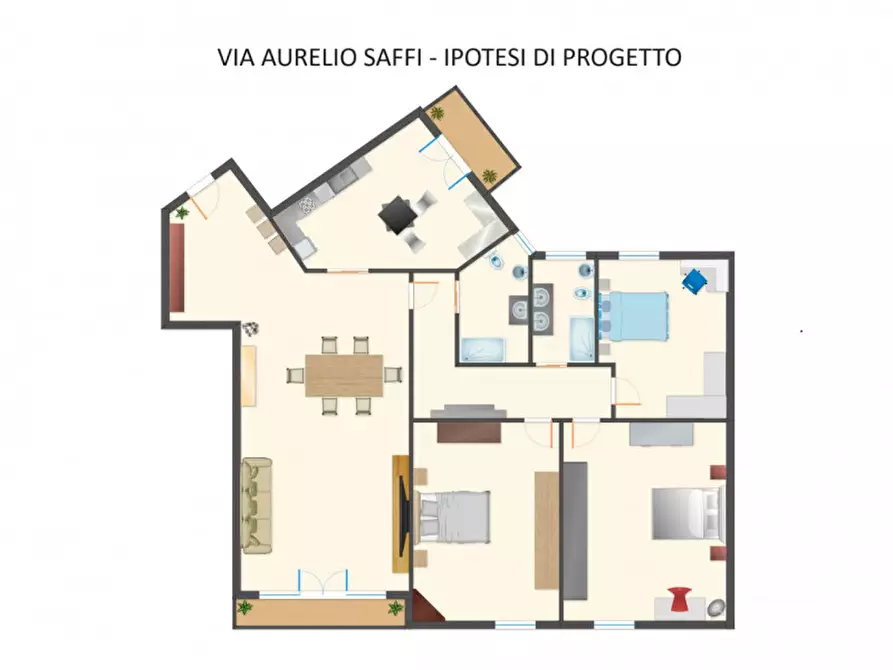 Immagine 48 di Appartamento in vendita  in VIA AURELIO SAFFI a Bologna