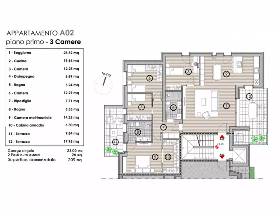 Immagine 4 di Appartamento in vendita  in Via Veronese a Castelfranco Veneto