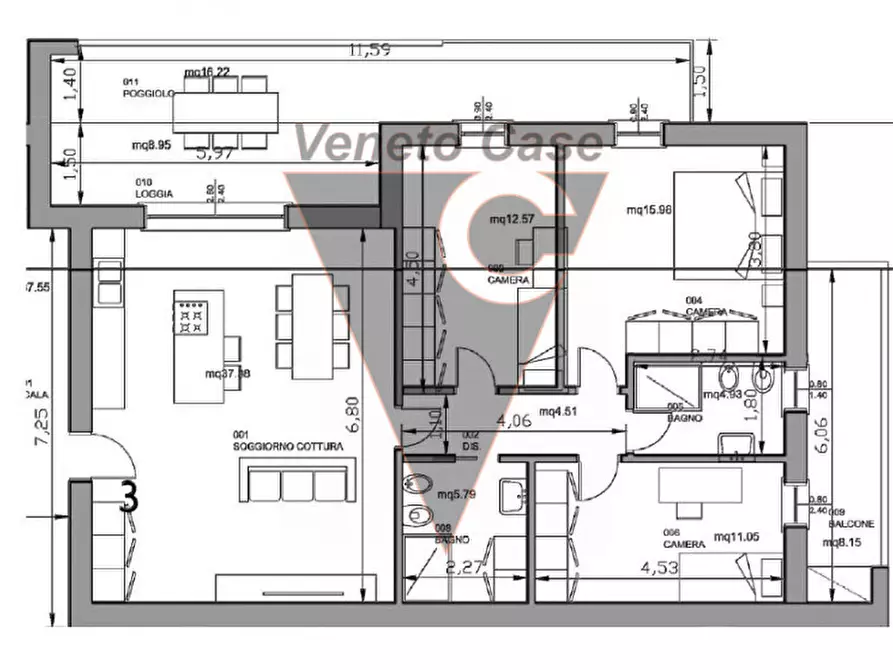 Immagine 11 di Appartamento in vendita  in Via Stradona a Vigodarzere