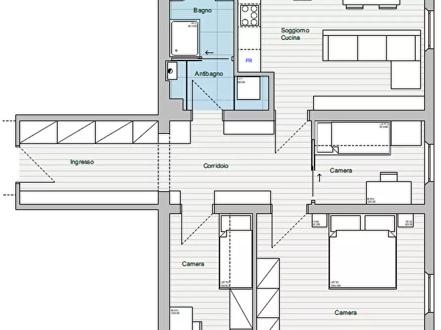 Immagine 56 di Appartamento in vendita  in Via dei Mille n.102 a Parma