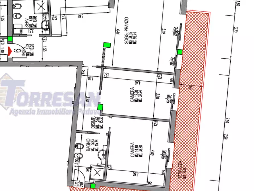 Immagine 29 di Appartamento in vendita  in via savonarola a Padova