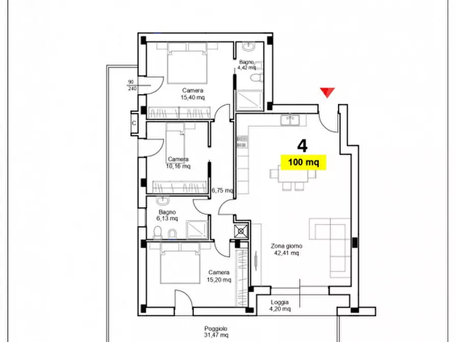 Immagine 11 di Appartamento in vendita  in Piazza della Repubblica a Camisano Vicentino