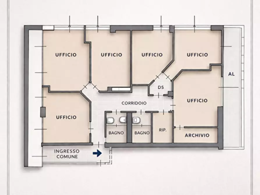 Immagine 26 di Ufficio in affitto  in via Emilia Ovest a Parma