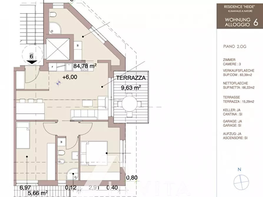 Immagine 26 di Appartamento in vendita  in via San Marco a Ora .Auer.