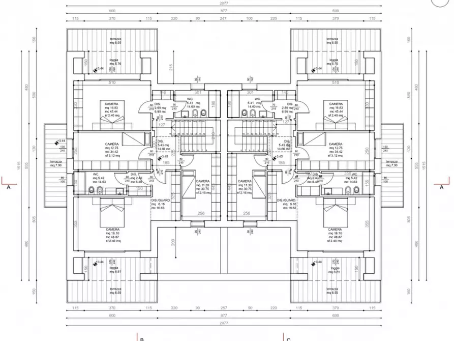 Immagine 18 di Casa bifamiliare in vendita  a Saccolongo