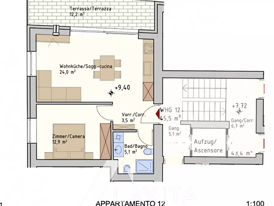 Immagine 1 di Appartamento in vendita  in via Vecchia 1/A a Ora .Auer.