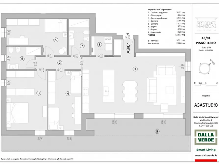Immagine 7 di Attico in vendita  in Viale Alessandro Manzoni a Vicenza