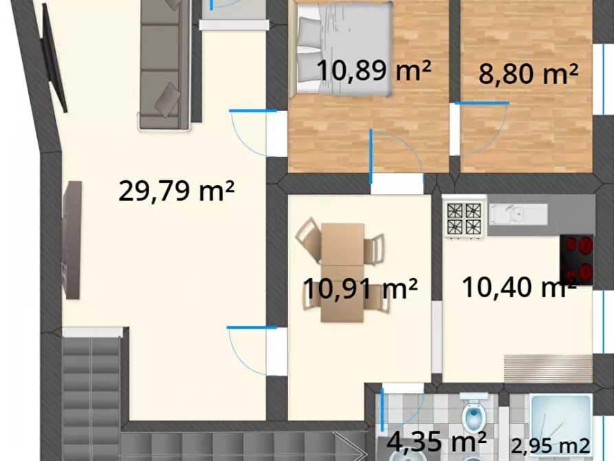 Immagine 17 di Villetta a schiera in vendita  a Contà