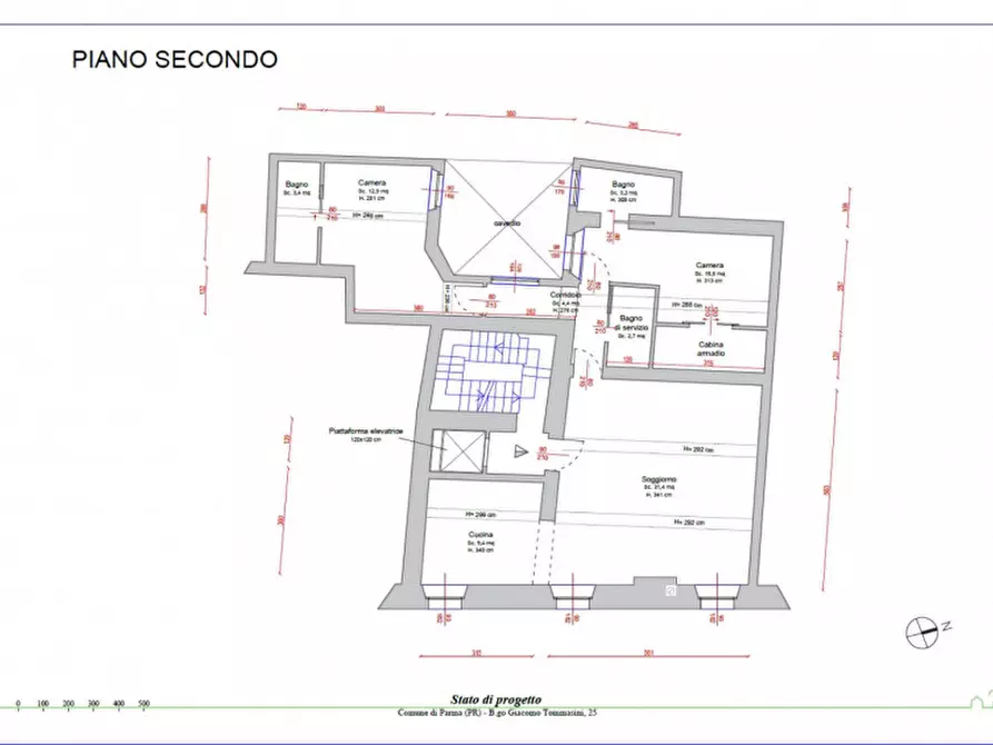 Immagine 1 di Appartamento in vendita  in Borgo Giacomo Tommasini, 25, Parma, PR, Italia, Parma, Parma, 43121, Italia a Parma