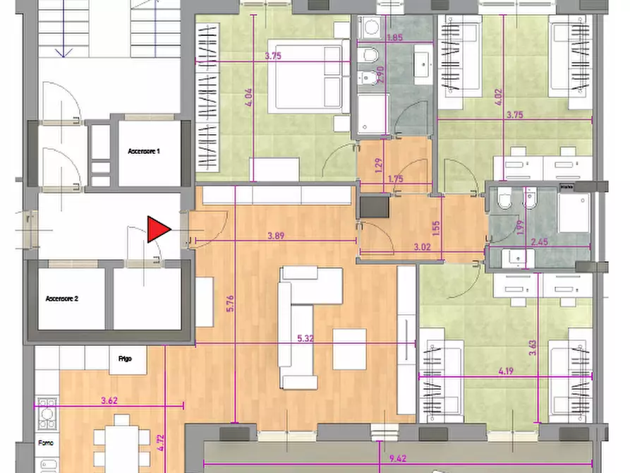 Immagine 9 di Appartamento in vendita  in Via Raffaello Sanzio a Settimo Torinese