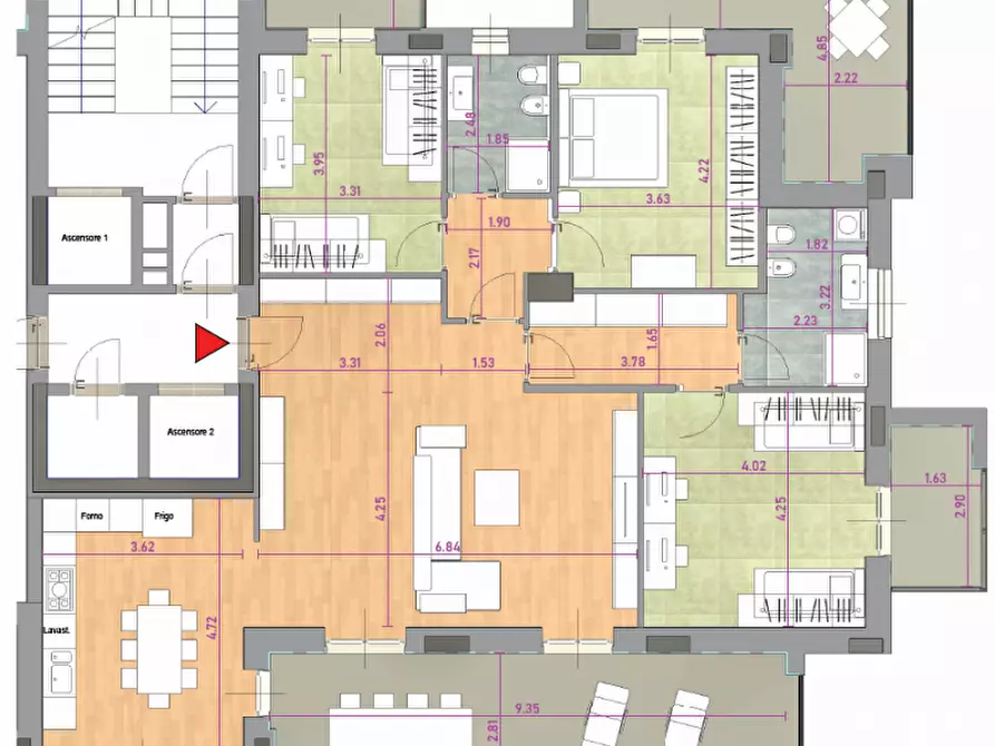 Immagine 4 di Appartamento in vendita  in Via Raffaello Sanzio a Settimo Torinese