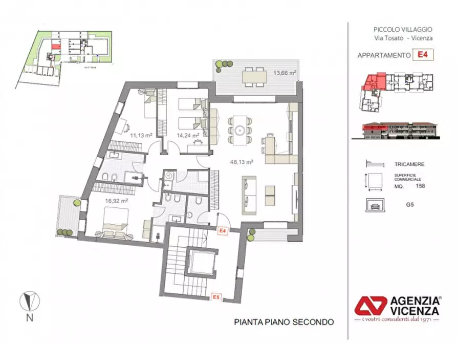 Immagine 1 di Appartamento in vendita  in Via Tosato a Vicenza