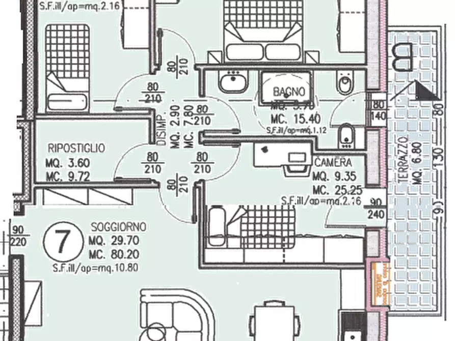 Immagine 2 di Appartamento in vendita  in VIA D. CATTANEO NR 1 a Montegalda