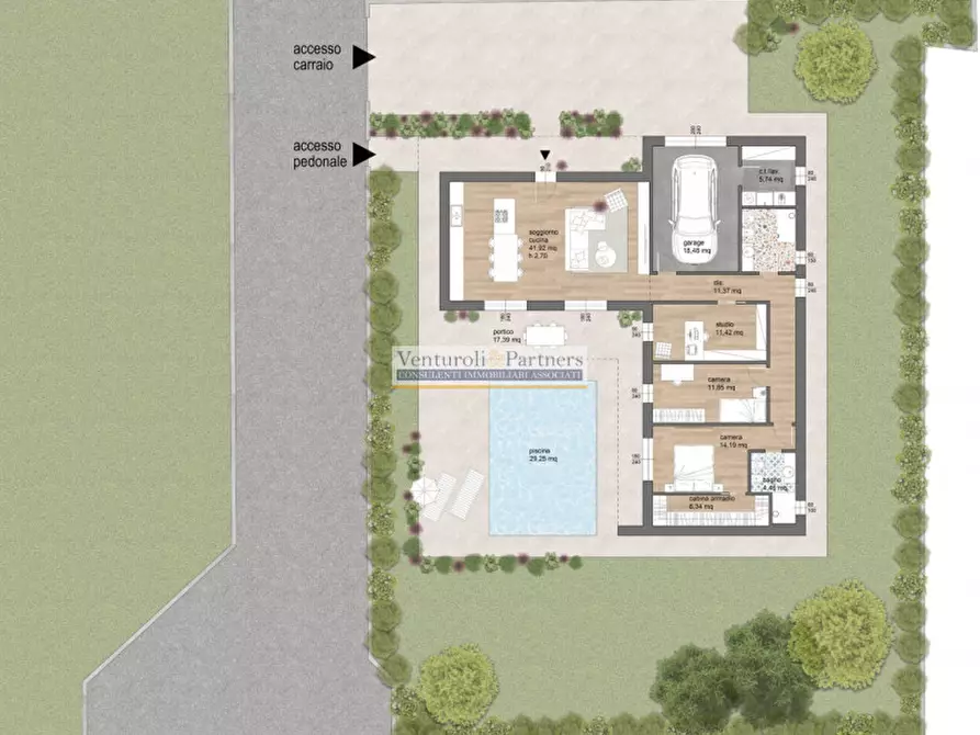 Immagine 6 di Villa in vendita  in via sant eurosia a Montichiari