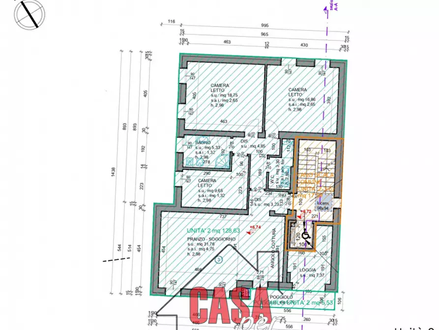 Immagine 2 di Appartamento in vendita  in Via Principe Umberto 48 a Este