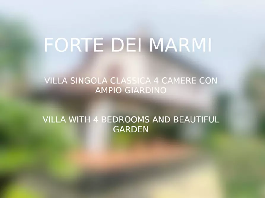 Immagine 1 di Villa in vendita  in via St'Elme a Forte Dei Marmi