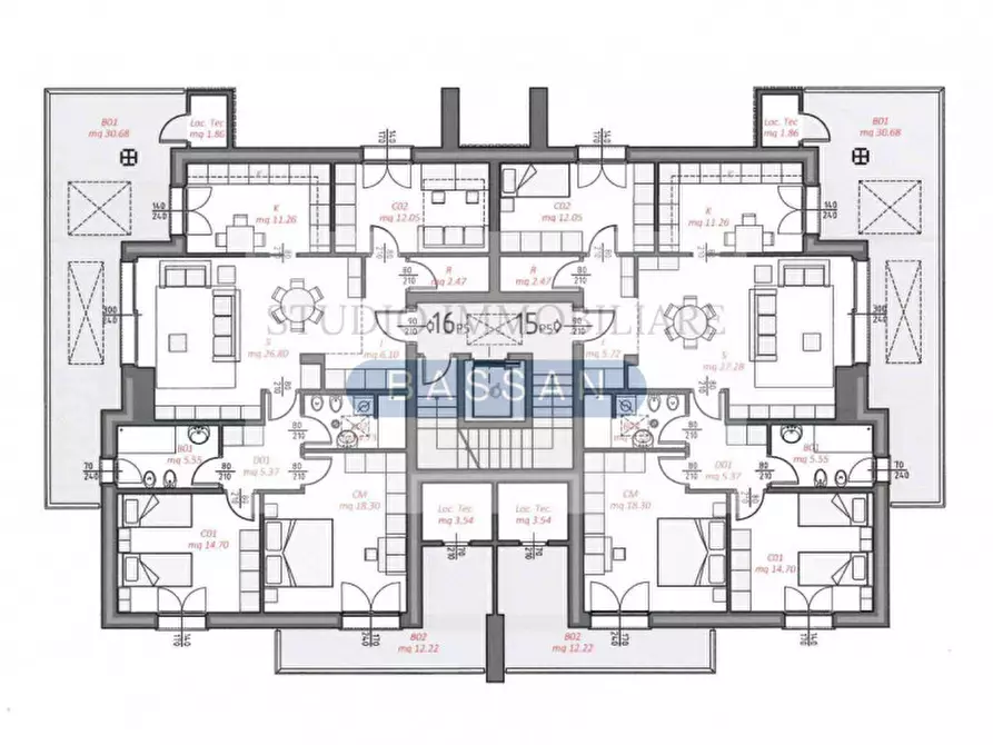 Immagine 3 di Attico in vendita  in via angelo curioni a Gallarate