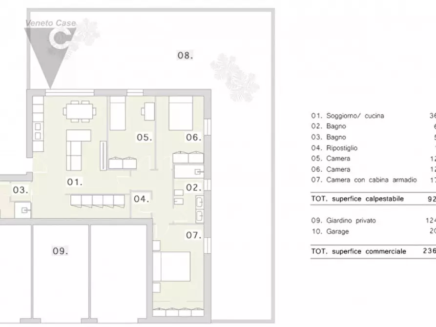 Immagine 2 di Appartamento in vendita  in CAMPONOGARA a Camponogara