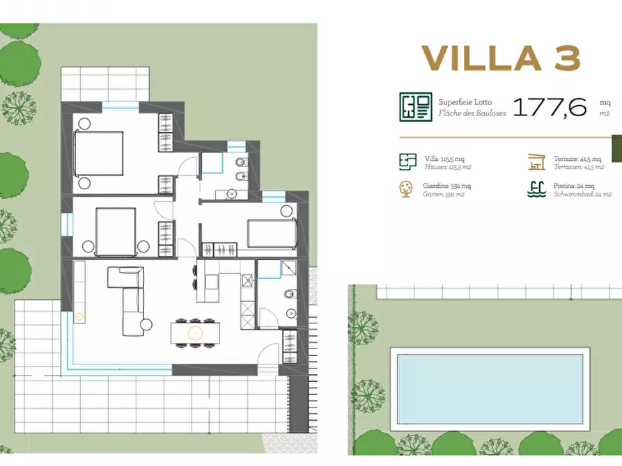 Immagine 28 di Villa in vendita  in Marciaga a Costermano sul Garda