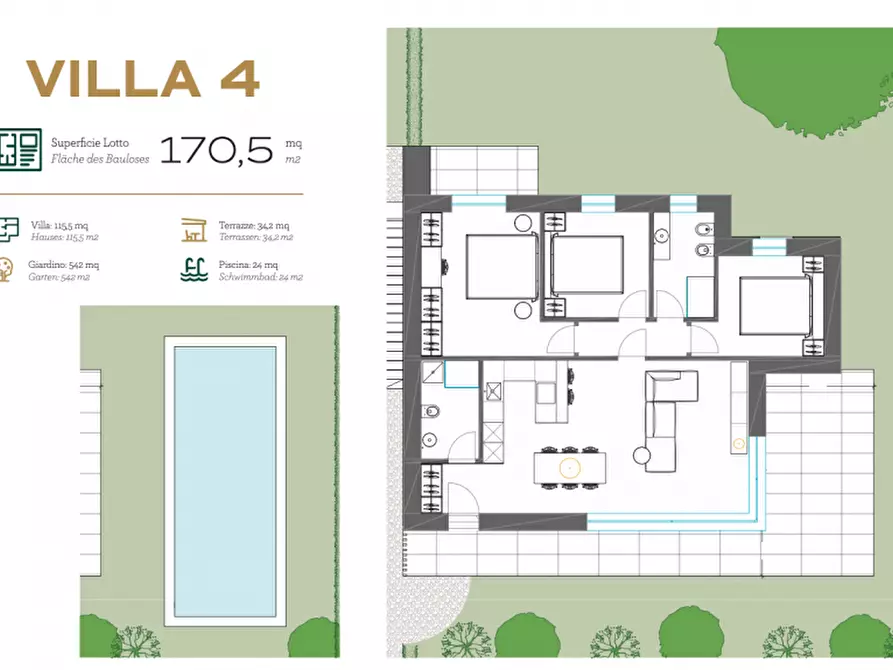 Immagine 23 di Villa in vendita  in Marciaga a Costermano sul Garda