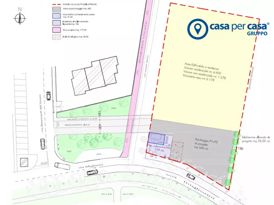 Immagine 1 di Terreno in vendita  in Via Migliorini a Badia Polesine