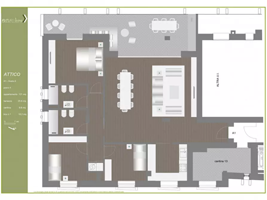 Immagine 14 di Attico in vendita  in Via John Cage a Bologna