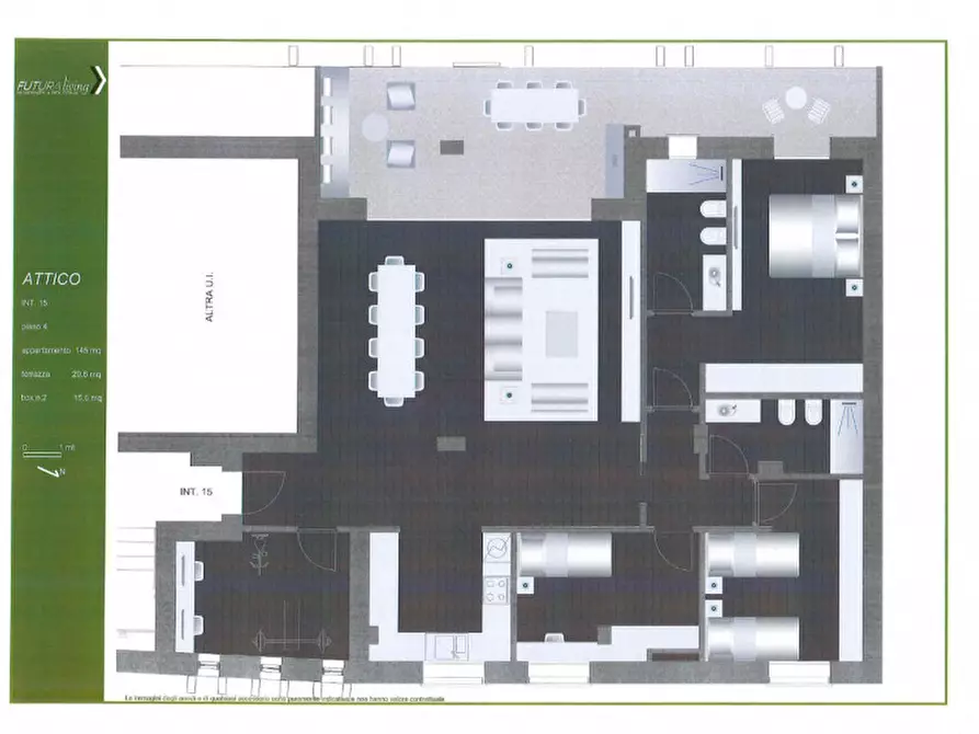Immagine 14 di Attico in vendita  in Via John Cage a Bologna