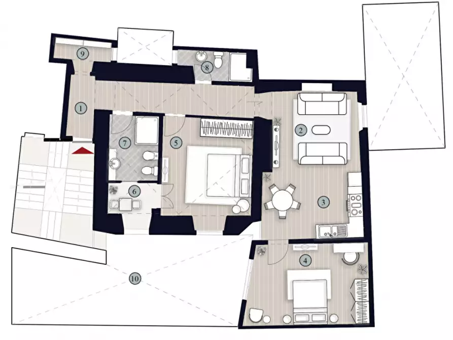 Immagine 15 di Appartamento in vendita  in VIA CALZAIUOLI a Firenze