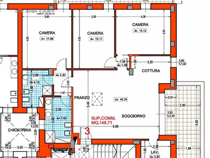 Immagine 10 di Appartamento in vendita  in via cavallotti a Pesaro