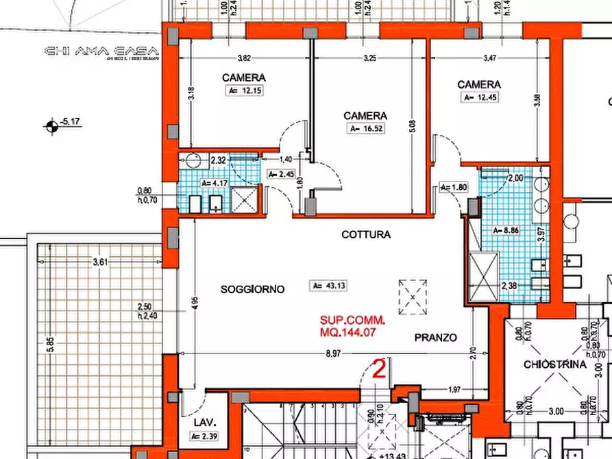 Immagine 12 di Appartamento in vendita  in via cavallotti a Pesaro