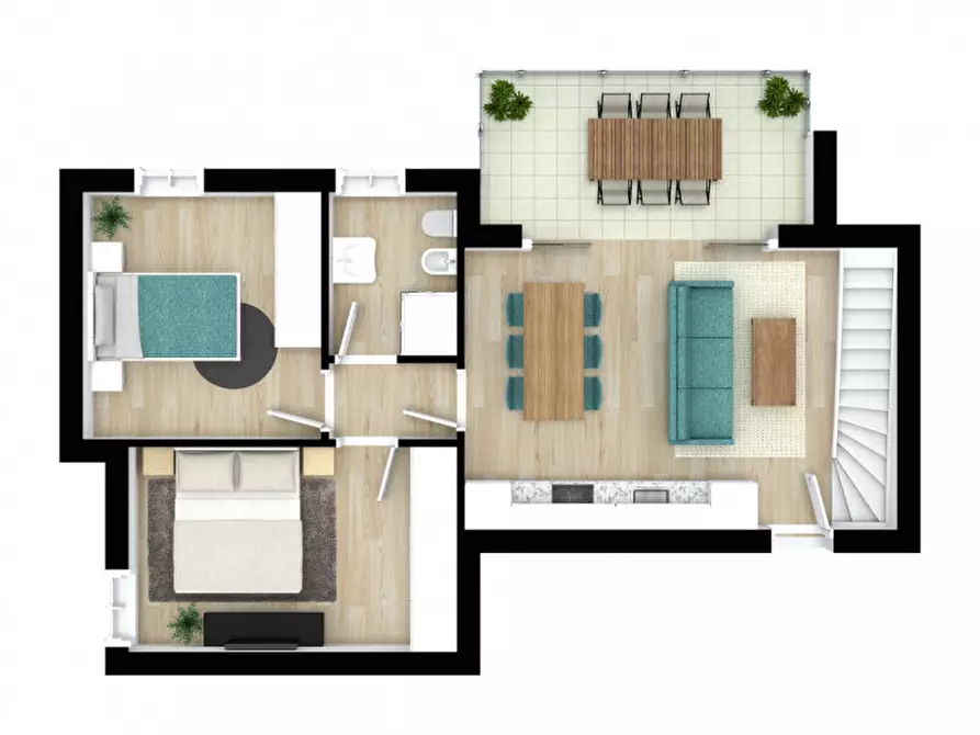 Immagine 9 di Attico in vendita  in via Francesco Petrarca a Misano Adriatico