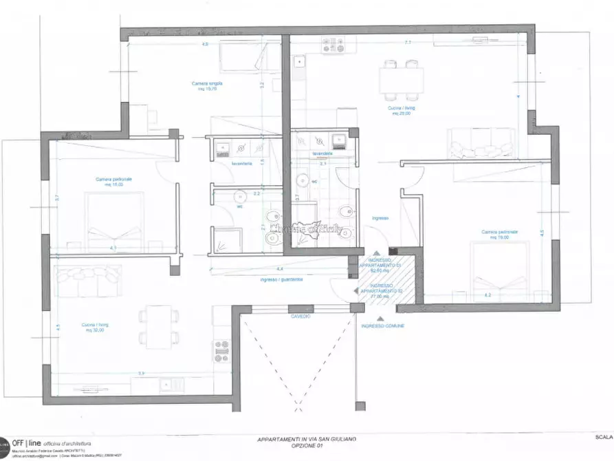 Immagine 2 di Appartamento in vendita  a Modica