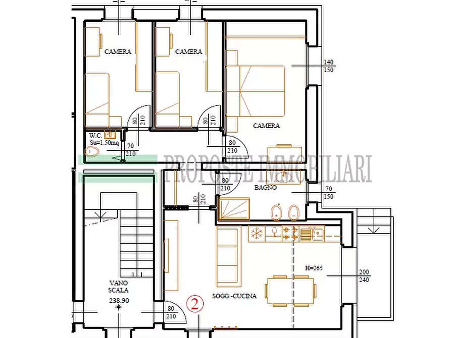 Immagine 9 di Appartamento in vendita  in Via Fermi a Ome