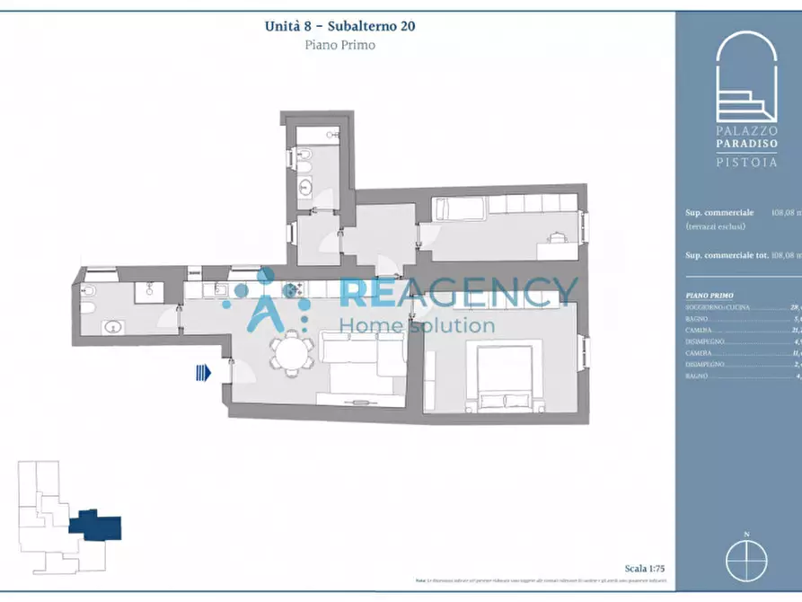 Immagine 41 di Appartamento in vendita  in via XXVII Aprile n. 4 a Pistoia