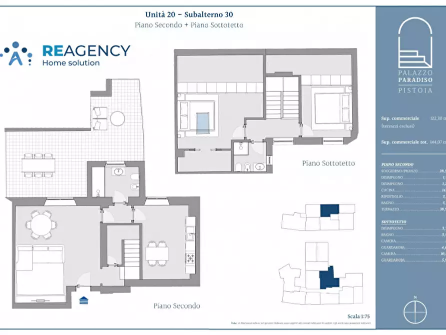 Immagine 36 di Attico in vendita  in via XXVII Aprile n. 4 a Pistoia
