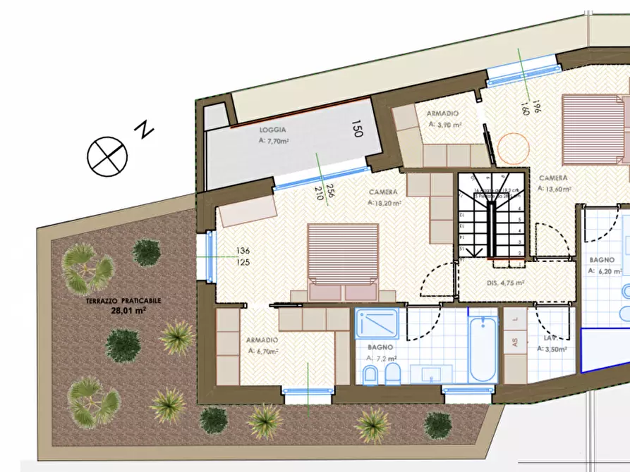 Immagine 47 di Villetta a schiera in vendita  in via Nazionale a Salorno .Salurn.