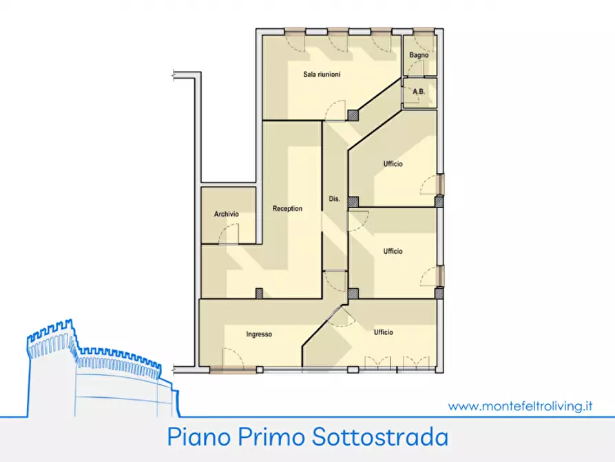 Immagine 11 di Ufficio in vendita  in Corso Roma 123 a Lunano