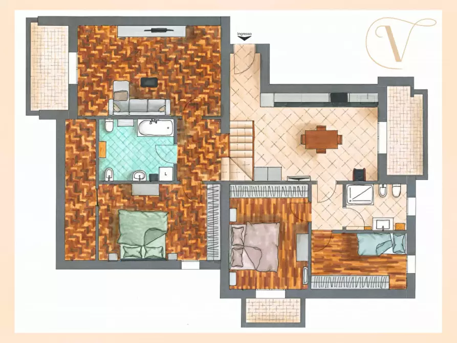 Immagine 2 di Appartamento in vendita  in Piazzetta San Marco 2 a Bovolenta