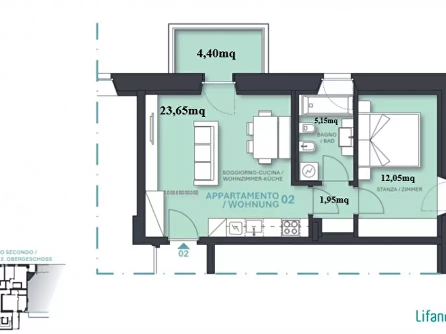 Immagine 2 di Appartamento in vendita  a Egna .Neumarkt.