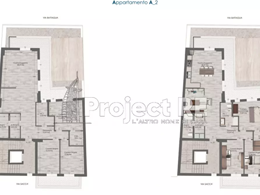 Immagine 3 di Appartamento in vendita  in Via Sacca a Reggio Di Calabria