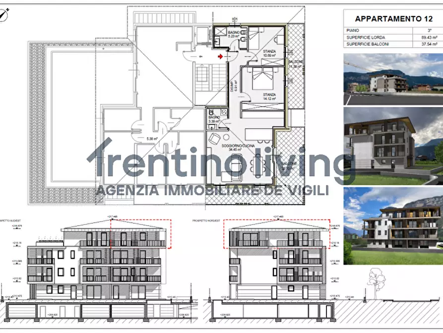 Immagine 11 di Appartamento in vendita  in Via Canè a Mezzocorona