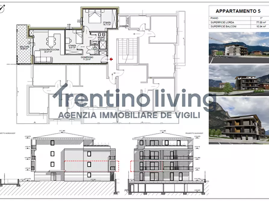 Immagine 12 di Appartamento in vendita  in Via Canè a Mezzocorona