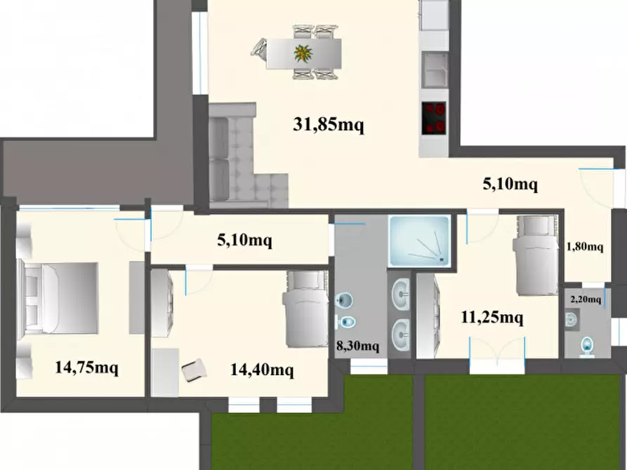 Immagine 14 di Appartamento in vendita  in Doladizza a Montagna .Montan.