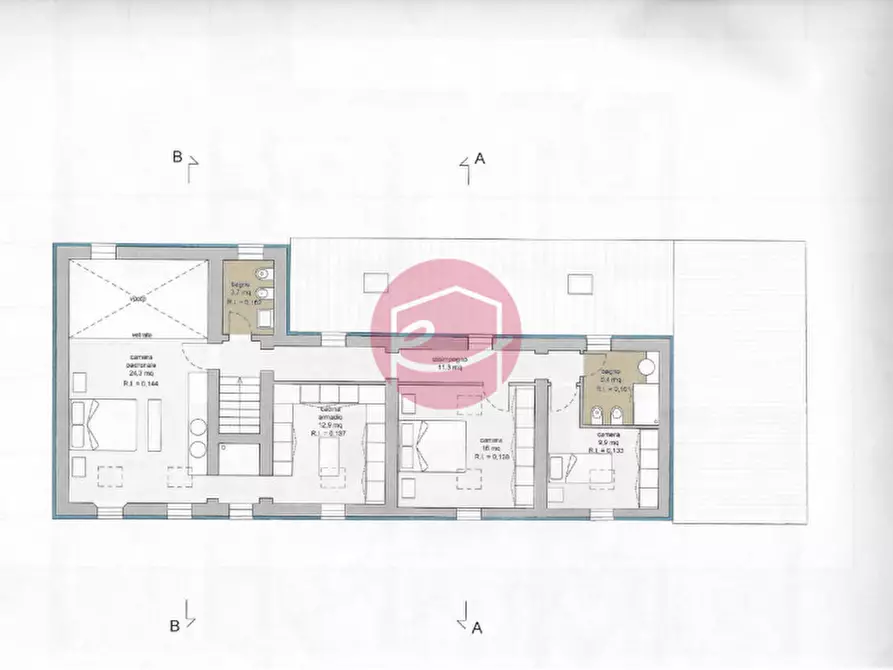 Immagine 8 di Rustico / casale in vendita  a Gambettola