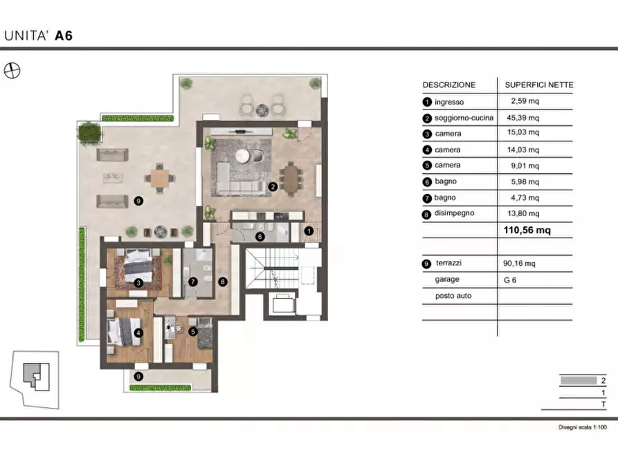 Immagine 2 di Attico in vendita  in Via Roma a Albignasego