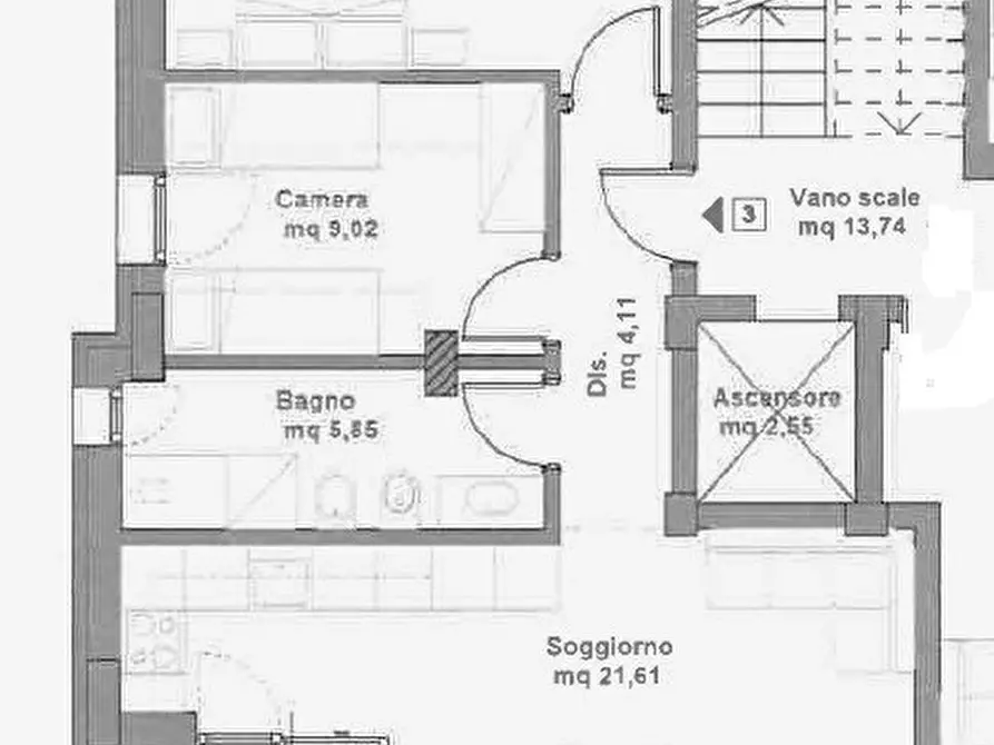 Immagine 12 di Appartamento in vendita  in viale Trento Trieste a Riccione