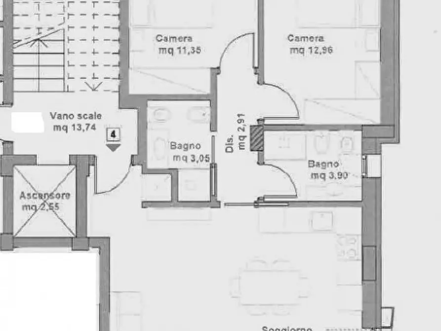 Immagine 12 di Appartamento in vendita  in viale Trento Trieste a Riccione