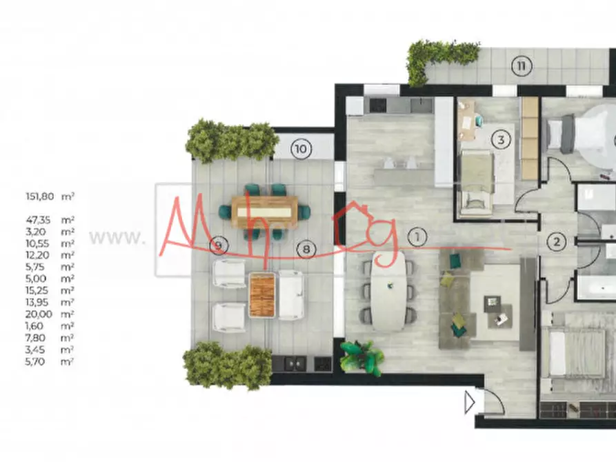 Immagine 3 di Appartamento in vendita  a Abano Terme