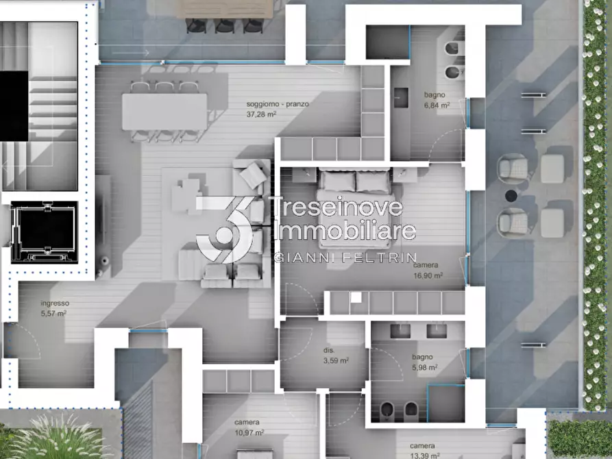 Immagine 25 di Appartamento in vendita  in Via Benedetto Marcello a Montebelluna